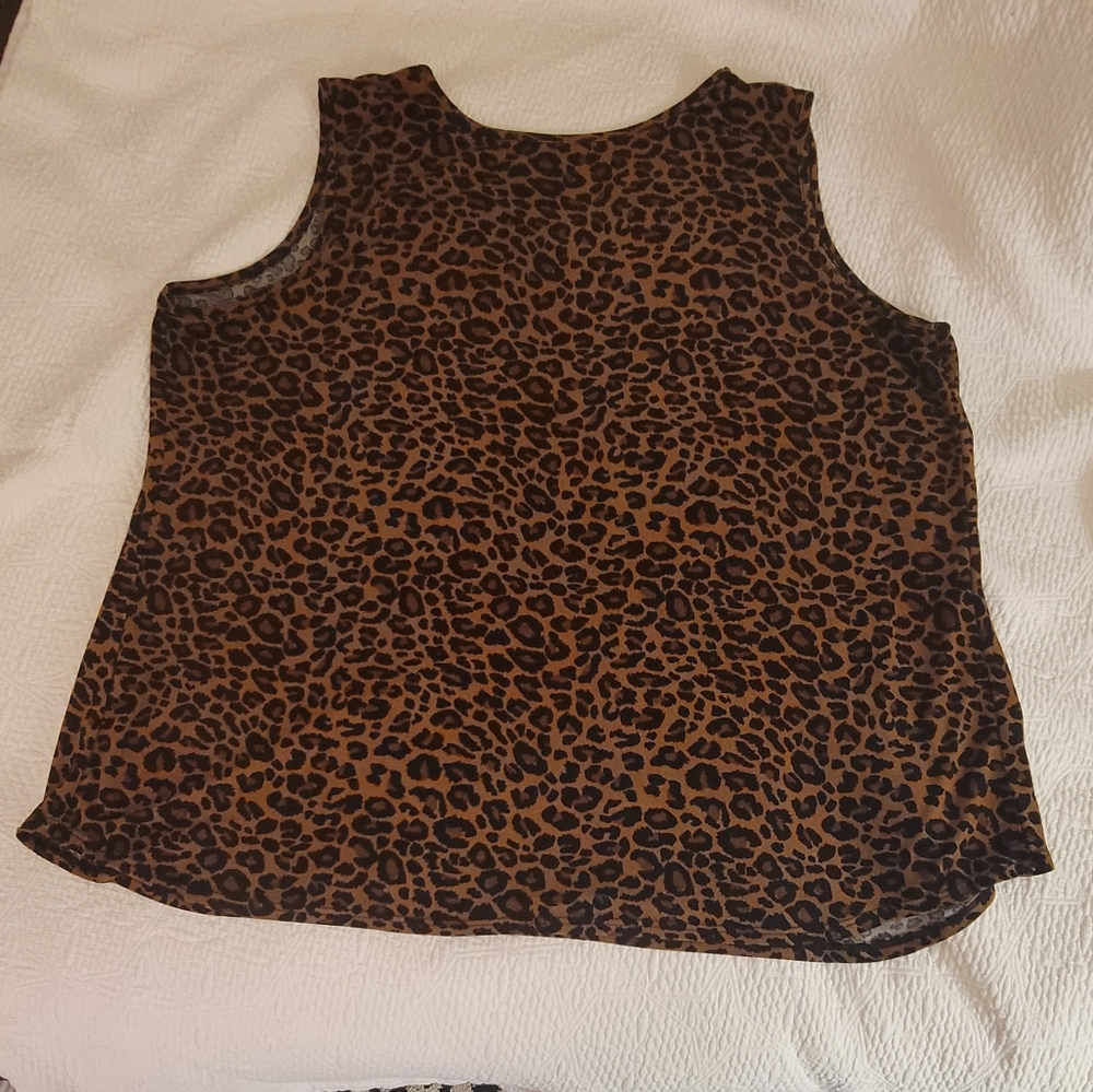 Tank top leopard shirt 3x (24W-26W) used 2 times - Picture 2 of 5